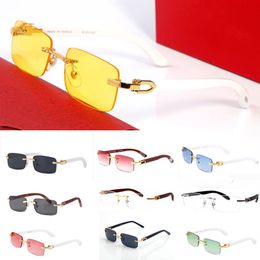 Newest Buffalo Horn Glasses Sunglasses For Women plastic lens pilot Fashion retro glass Men Woman imitation Vintage Sport Eyeglass225S