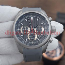 NEW Sports men 6612 Multifunctional chronograph Quartz watch Titanium shell Rubber strap Small dial work Fashion male WristWatch261U