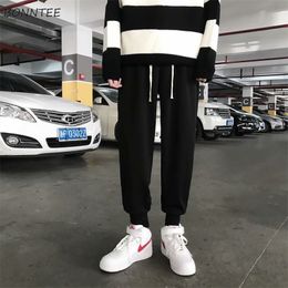 Men's Pants Black S-3XL Sweatpants Men Winter Trousers Teens High Street Fashion Baggy All-match Dynamic Minimalist Thick Chic Casual 231220