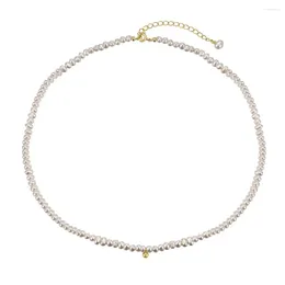 Chains Karloch S925 Sterling Silver Necklace Women's Tamsui Pearl Inlaid With Fashionable And Elegant Elegance High Grade Collar Chain