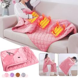 5V USB Large Electric Blanket Powered By Power Bank Winter Bed Warmer Heated Body Heater Machine 231221