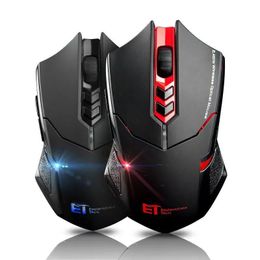 Mice X08 Wireless Gaming Mouse Mute Mice for Gamer PC Computer Mice Laptop Game 7 Buttons 2400DPI Adjustable Optical 2.4GHz with Retai