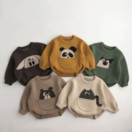 Milancel Kids Clothes Sweaters Cartoon Boys Knitwear Korean Style Children Pullover Outwear 231220