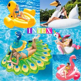 Flamingo Pool Floats Raf 142 137 96cm Giant Inflatable Flamingo Pool Floats Tube Raft Adults Party Pool Swimming Floating DH1069322I