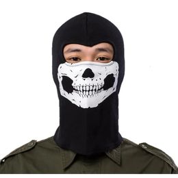 Masks Cycling Caps Masks Black Riding Outdoor Threaded Fabric Headwear Cosplay Game Ghost Skull Scary Face War Skeleton Windproof Mask P