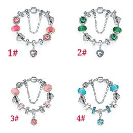 18-21CM Mom Bracelet 925 silver bracelets charms beaded fit for snake chain DIY Mother day Jewellery Accessories for women with box2930