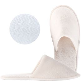 classic fashion cotton wool men women indoor with storage bag travel guest soft hotel breathable comfortable portable spa solid house slippers-14