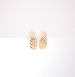 Fashion pineapple stud earrings small drawing with surface stud earring for women wholesale9276876