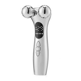 Electric Micro-current Beauty Instrument LED Display Face Lift Roller Massager Skin Tighten Massage Beauty Devices 231220