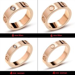 love screw ring mens rings classic luxury designer Jewellery women Titanium steel Gold-Plated Gold Silver Rose Never fade lovers cou213K