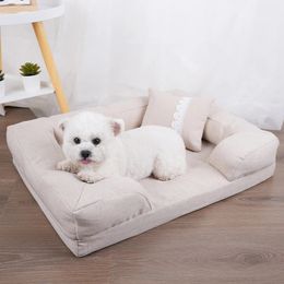 Dog Mat Beds for Dogs Kennel Washable Bed Pets Products Supplies Cushion Small Large Accessorys Plush Medium Sofa Pet Cats Puppy 231221