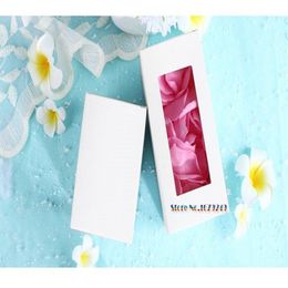 7 7 10cm 7 7 14cm White paper Box bags with Clear window Essential oil perfume Box Gift Packaging Boxes100pcs lot270W