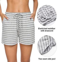 New Arrival Womens Stripe Shorts Sports Running Leisure Yoga Training Pyjama Team Beach Trousers Elastic Waist Pants Size SXL9474913