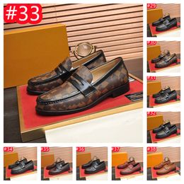 40Model Mens Designer Luxurious Dress Shoes Fashion Pointed Toe Men's Business Casual Shoes Brown Black Leather Oxfords Shoes Zapatos De Hombre Plus Size 45