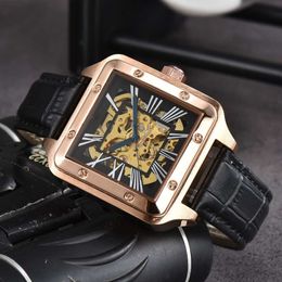 Designer Carti's Watches Fashion Luxury Watch Classic watches Commercial men's hollow Tourbillon automatic machinery casual belt watch top quality luxury watch