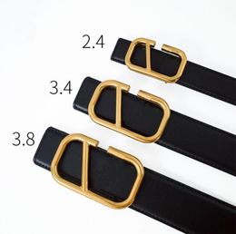 Men039s Designer Belts Women039s Luxury Classic Casual Wide 243438cm Large V Buckle Fashion Belt with White Gift Box tr9949781