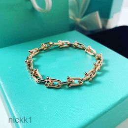 Bangle Bracelet t Horseshoe Ring Interlocking Thick Electroplating 18k Live Broadcast WKBT KHMO A4W6