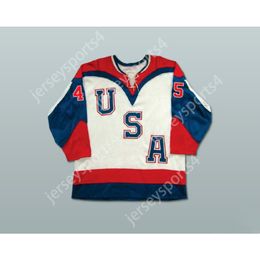 Custom TIE DOWN WHITE DONALD TRUMP 45 USA HOCKEY JERSEY NEW Top Stitched S-M-L-XL-XXL-3XL-4XL-5XL-6XL