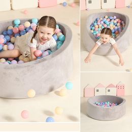 Super Large Ball Pit, Soft Kids Ball Pool Indoor Outdoor, Soft Foam Foldable Crawling Fence Children's Playground free air ship