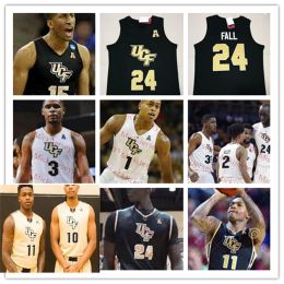 2022 NCAA Custom UCF Knights Stitched College Basketball Jersey 15 Aubrey Dawkins Jersey 24 Tacko Fall Jerseys 21 C. J. Walker 20 Sean Moble