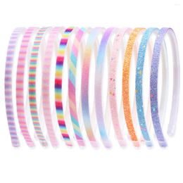 Hair Accessories Cute Children's 1CM Gradient Color Heart Brim Fabric Headband Princess Girl Headwear Wholesale