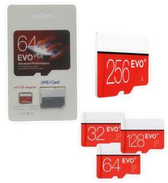 2020 Top Selling popular 256GB 128GB 64GB 32GB EVO PLUS microSDXC Micro SD high quality UHSI Class10 Mobile Memory Card 20pcs6599197