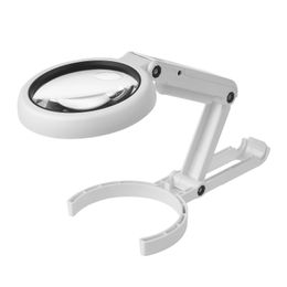 5X/10X handheld desktop magnifying glass with LED lights and USB holder used for making watch repairs 231221