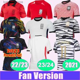Fans Tops Tees 24 Korea Mens Soccer Jerseys National Team Pre-match suit 22 23 U J I B KWON C HWANG H M SON Home Away Goalkeeper Football Shirts