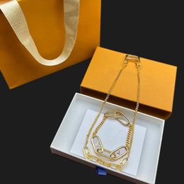 Fashion Jewelry Set Designer Necklace Simple Letter Bracelet for Women Man High Quality252s