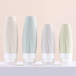 Storage Bottles 60/90ml Portable Silicone Travel Bottle Liquid Empty Refillable Packing Lotion Points Shampoo Cosmetic Container Cream Trip