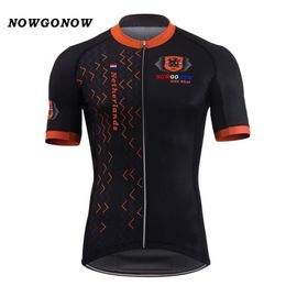 Men 2017 cycling jersey Netherlands national team flag black Dutch Holland clothing bike wear racing riding mtb road sportwear247d