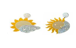 Dangle Chandelier KUGUYS Glitter Acrylic Sun Moon Cloud Cute Good Night Drop Earrings For Girls Womens Trendy Jewellery Fashion Ac1576208