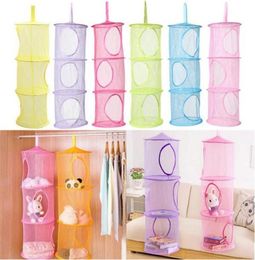 3 Shelf Hanging Storage Net Kids Toy Organizer Bag Bedroom Wall Door Closet Wall Door Closet Organizers Basket for Toys5706259