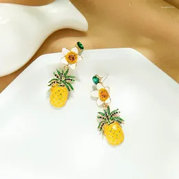 Dangle Earrings Bohemia Arrival Crystal Pineapple Drop Earring For Women Handmade Appoinment Date Gift Jewelry Accessory