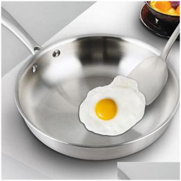 Pans 24Cm Chefs Classic Stainless Steel Fry Uncoated Open Skillet Drop Delivery Home Garden Kitchen Dining Bar Cookware Dhhn8
