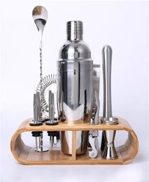 Bartending Cocktail Shaker Bartender Kit Shakers Stainless Steel 12piece Bar Tool Set With Stylish Bamboo Stand260u8913592