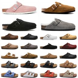 birkenstock sandals boston clogs birkenstocks slippers Männer Frauen Hausschuhe Plattform flache Wildleder Pelz Leder Loafers Schuhe Turnschuhe 【code ：L】