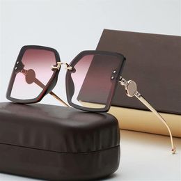2023 Fashion Butterfly Sunglasses for Women UV Protection Vintage Metal Rimless designer Sunglasses Christmas Decorations Motorcyc3108
