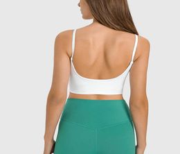 10 Yoga Outfits Backless Crop Tank U-Back Soft Workout Gym Bras Women Racerback Tanks Sexy Sports Sleeveless Shirt Athletic Tops7322778