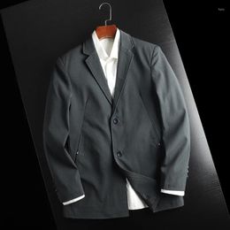 Men's Suits 2024 Fashion Business Korean Gentleman Trend Slim Hong Kong Style British Casual Wedding Blazer A07