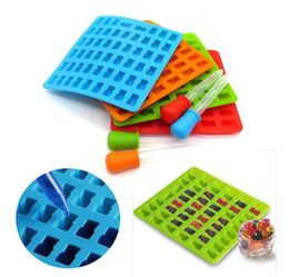 Bear Silicone Molds DIY Cake Chocolate Moulds Gummy Candy Moulds Baking Handmade Tools Bakeware Kitchen Tools 4 Colors 53 Holes ZY3011175