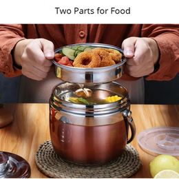 Double Layer Vacuum Stainless Steel Lunch Box Food Thermos Thermo Container Soup Jar Insulated Thermoses Fruits Food Container 231221