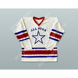 Custom ALL STAR 18 WHITE HOCKEY JERSEY NEW Top Stitched S-M-L-XL-XXL-3XL-4XL-5XL-6XL