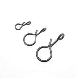 Rompin 100pcslot Fly Fishing Snap Hooks Quick Change For Flies Hooks And Lures Carbon Steel Fishing Snaps Accessories S M L5240578