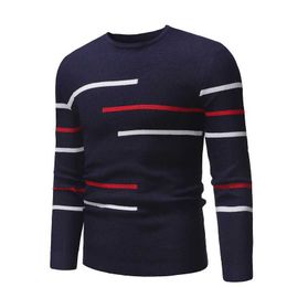 Men's Sweaters Men's autumn casual round-neck striped pullover for men designed for teenagers oversized casual knit men's sweater J231220