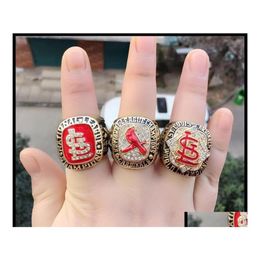 Three Stone Rings High Quality 3pcs 1985 2004 2006 Misi Baseball Championship Ring Set Sec Sports Jewelry Fans Ncaa Us Size 11 Dro229j