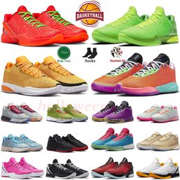 Nike Kobe 5 6 Lebron 20 XX Basketball Shoes 【code ：L】Laser Blue Keboe Grinch 6 Protro Reverse Grinchs Mamba 8 Halo White Mambas 6s Mens Trainers 5 X Champ Sneakers