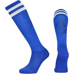 5 Pairs Thicken Football Stockings Men Women Breathable Towel Bottom Long Tube Sports Socks High Elastic Soccer 231220