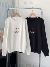 Women's Sweaters designer jeans Autumn and winter new small fragrant embroidery languid soft waxy sweater loose top CC 6CJP