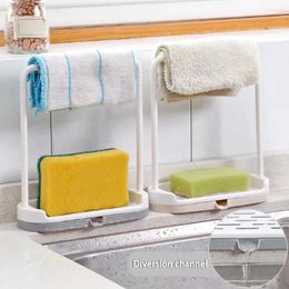 Kitchen Storage Dishcloth Holder For Towel Rag Hanger Sink Sponge Rack Receptacle Shelf Bathroom Dish Cloth Drain Organiser